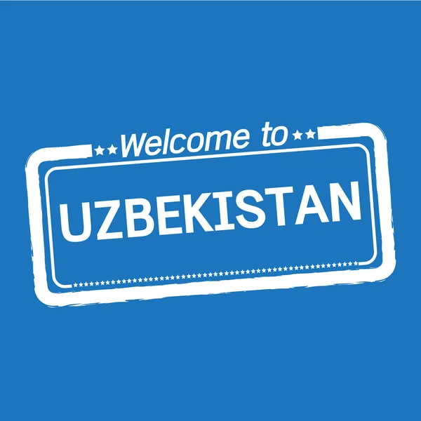 Välkommen till Uzbekistan illustration design — Stock vektor
