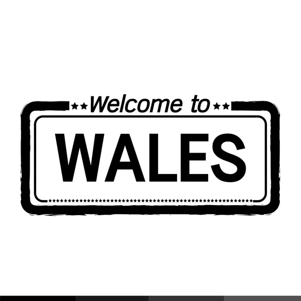 Välkommen till Wales design — Stock vektor