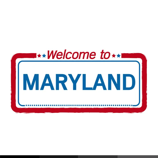 Vítejte v Marylandu z nás stát ilustrace designu — Stockový vektor