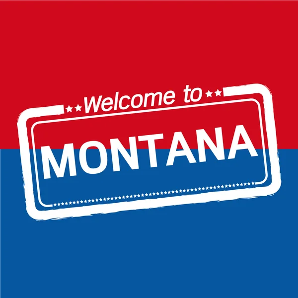 Welcome to MONTANA of US State illustration design — Stock Vector