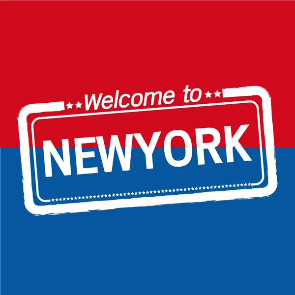 Welcome to NEWYORK of US State illustration design — Stock Vector