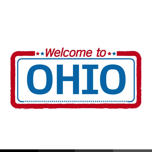 欢迎来到俄亥俄州的我们国家插画设计 — 图库矢量图片