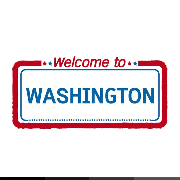Добро пожаловать в WASHINGTON штата США — стоковый вектор