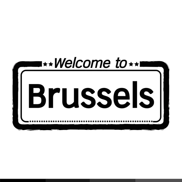 Benvenuti a Bruxelles città illustrazione design — Vettoriale Stock