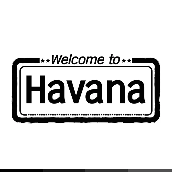 Zapraszamy do projektu ilustracja miasta Hawana — Wektor stockowy