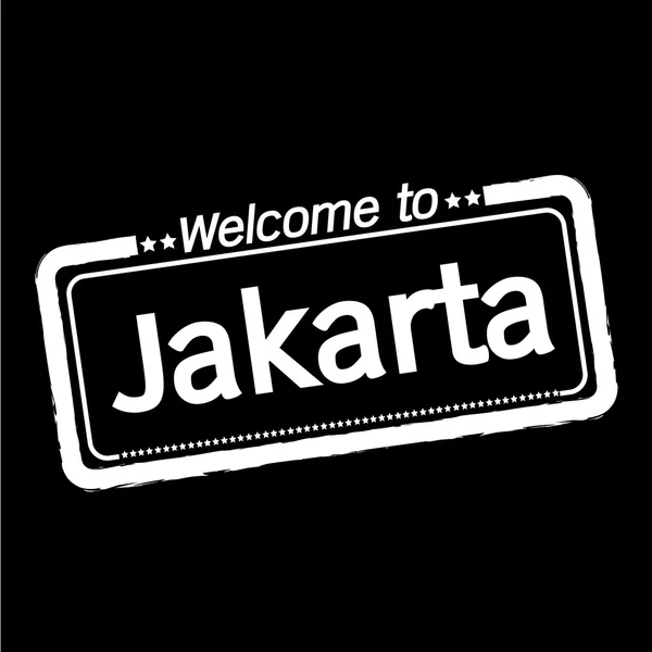 Welkom bij Jakarta stad illustratie design — Stockvector