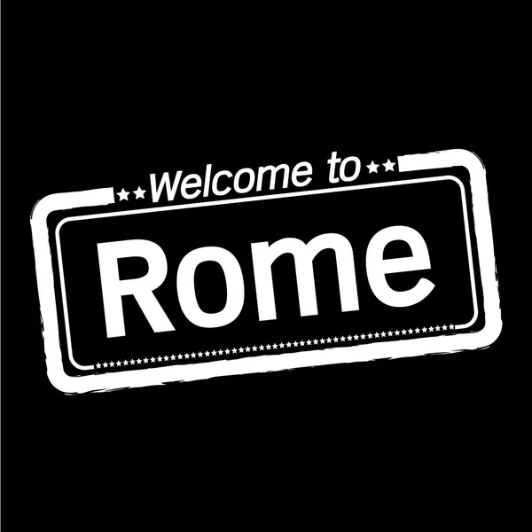 Välkommen till Rom city illustration design — Stock vektor