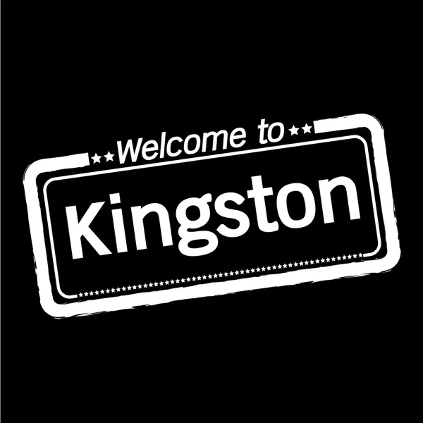 Bem-vindo ao projeto de ilustração da cidade de Kingston — Vetor de Stock