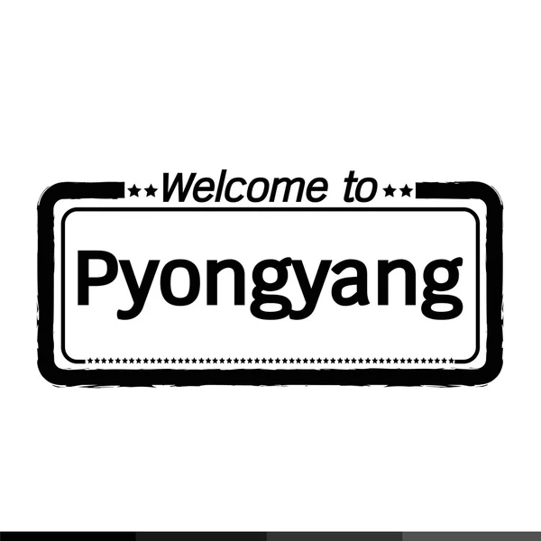 Welkom bij Pyongyang City — Stockvector