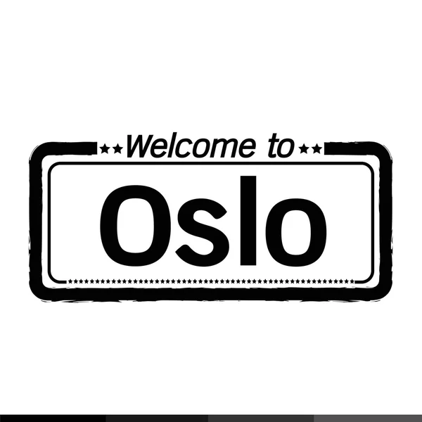 Witaj w mieście Oslo — Wektor stockowy