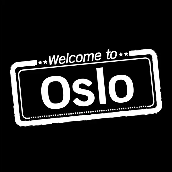 Witaj w mieście Oslo — Wektor stockowy