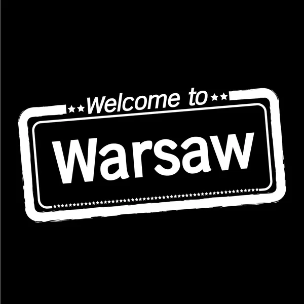 Zapraszamy do miasta Warszawy — Wektor stockowy