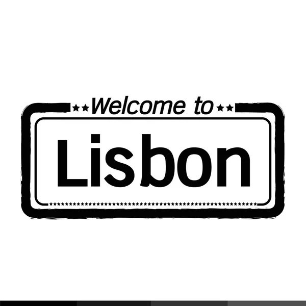 Välkommen till Lissabon — Stock vektor
