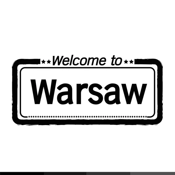 Καλωσορίσατε σε Βαρσοβία πόλη — Διανυσματικό Αρχείο