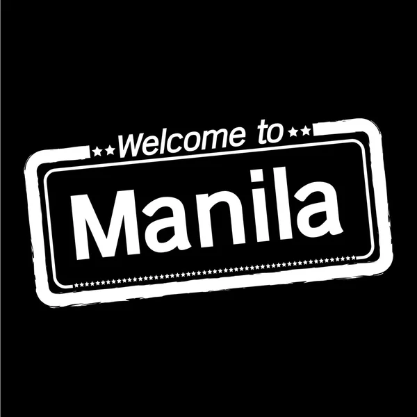 Selamat datang di Manila City - Stok Vektor