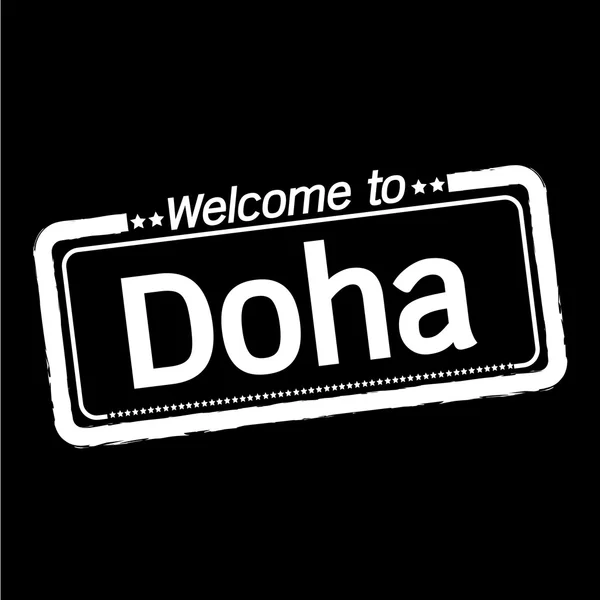 Witaj w mieście Ad-Dauha — Wektor stockowy