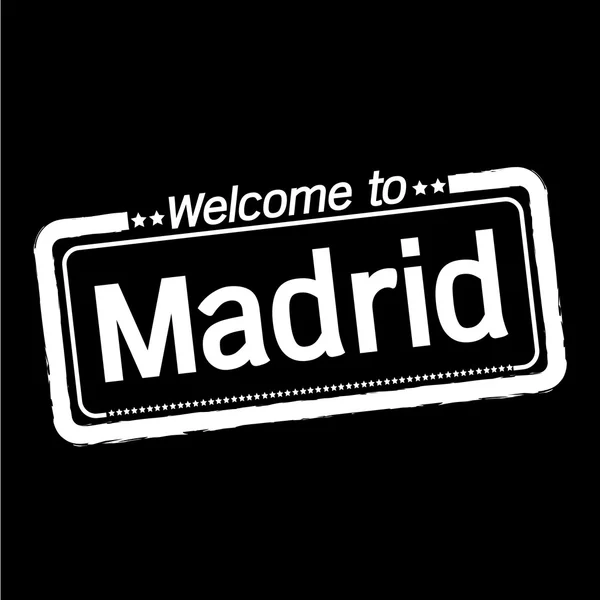 Welcome to Madrid City — Stock Vector