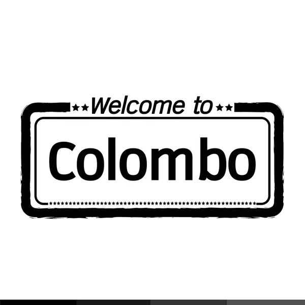 Welkom bij Colombo stad — Stockvector