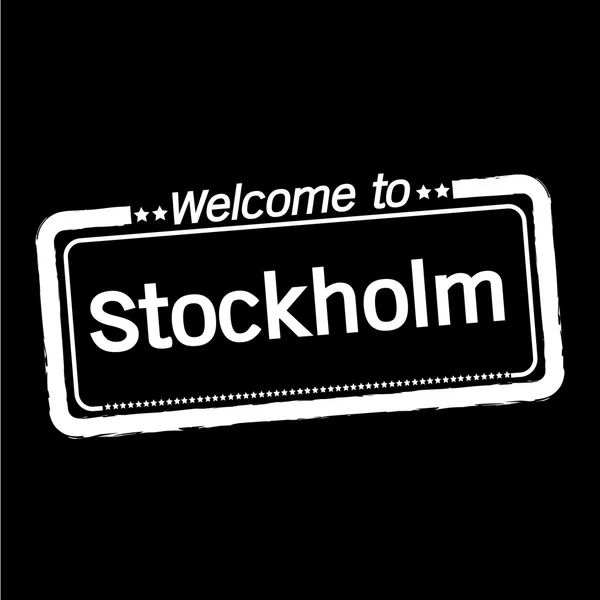 Welcome to Stockholm City — Stock Vector