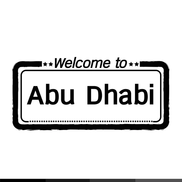 Welkom bij abu dhabi stad — Stockvector