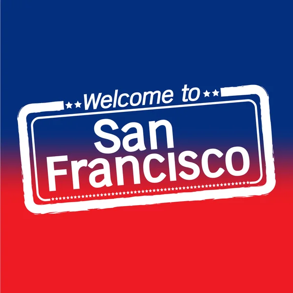 Bienvenue à San Francisco City — Image vectorielle