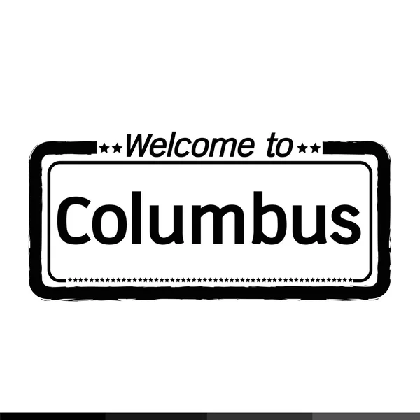 Bienvenue à Columbus City — Image vectorielle