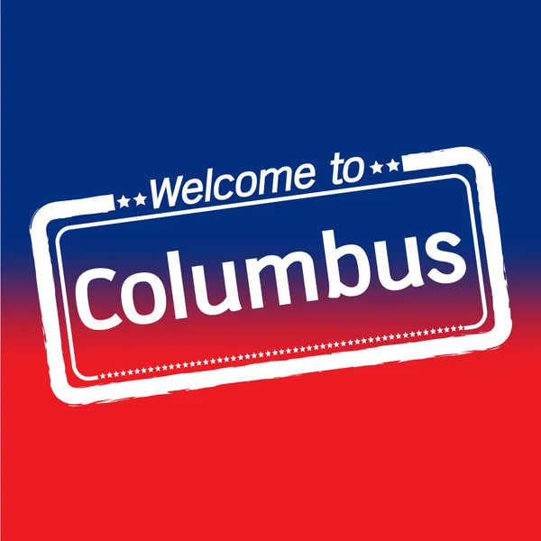 Bienvenue à Columbus City — Image vectorielle