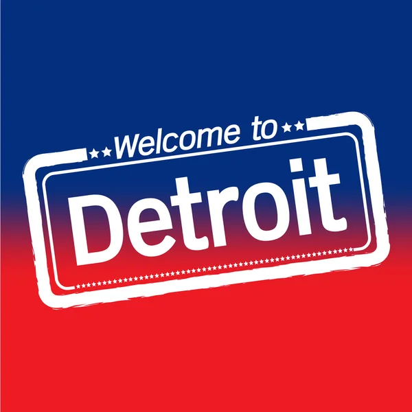 Bienvenue à Detroit City — Image vectorielle