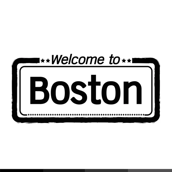 Bienvenue à Boston City — Image vectorielle