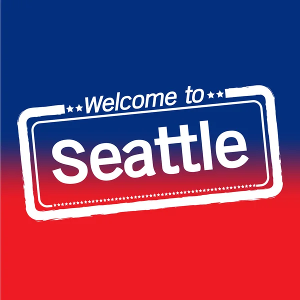 Bienvenue à Seattle City — Image vectorielle