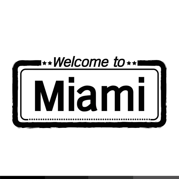 Bienvenue à Miami City — Image vectorielle