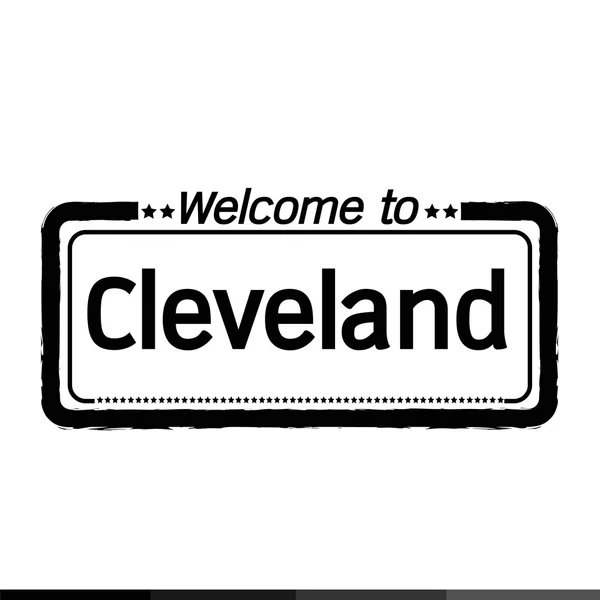 Bienvenido a Cleveland City — Vector de stock