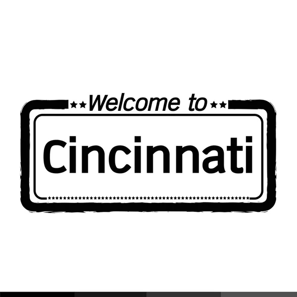 Bienvenue à Cincinnati City — Image vectorielle