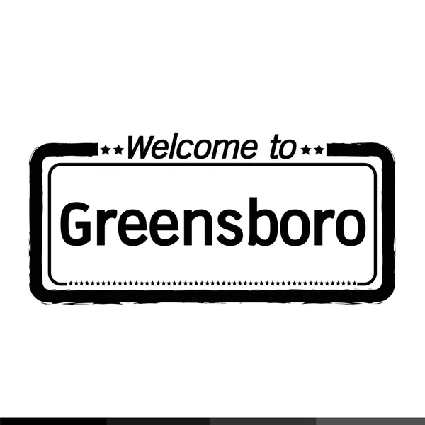Добро пожаловать в Гринсборо — стоковый вектор