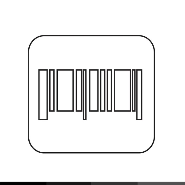 Icono de código de barras simple — Vector de stock