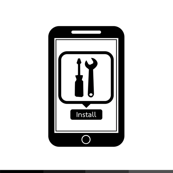 Icône de téléphone intelligent application d'outil mobile — Image vectorielle
