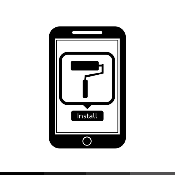 Pictogram voor slimme mobiele hulpmiddel telefoontoepassing — Stockvector