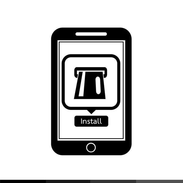 Ícone do aplicativo de financiamento móvel de telefone inteligente —  Vetores de Stock