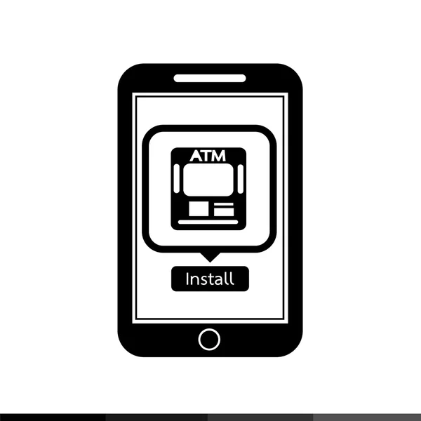 Icône de téléphone intelligent application de financement mobile — Image vectorielle