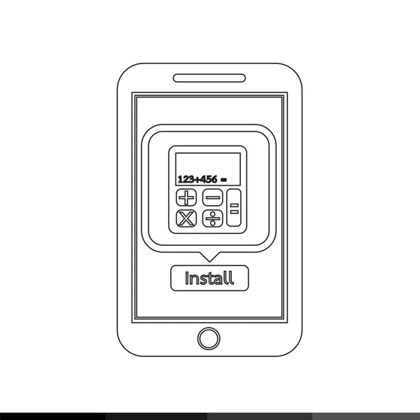 Ícone do aplicativo de financiamento móvel de telefone inteligente —  Vetores de Stock