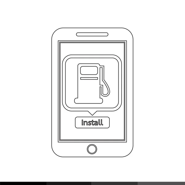 Ícone do aplicativo de óleo móvel de telefone inteligente —  Vetores de Stock