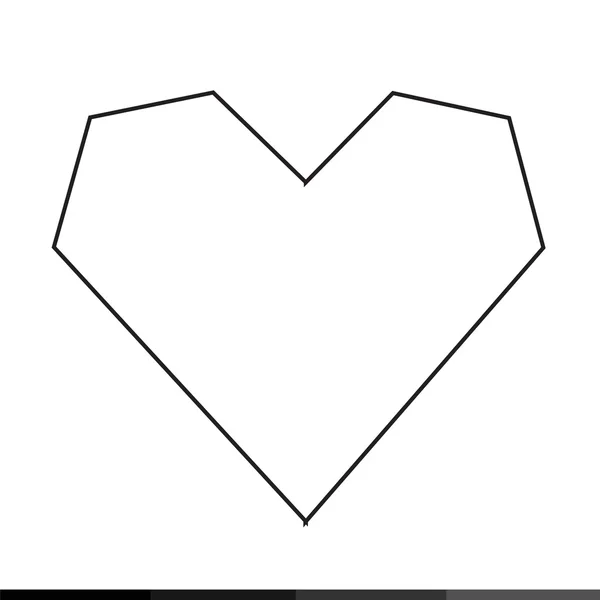 Icône coeur simple — Image vectorielle