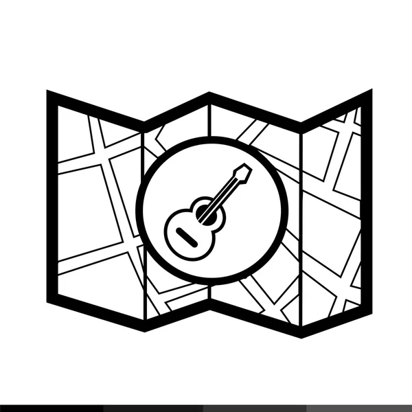 Desain ikon peta - Stok Vektor