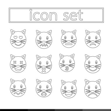 kedi duygu Icon set 