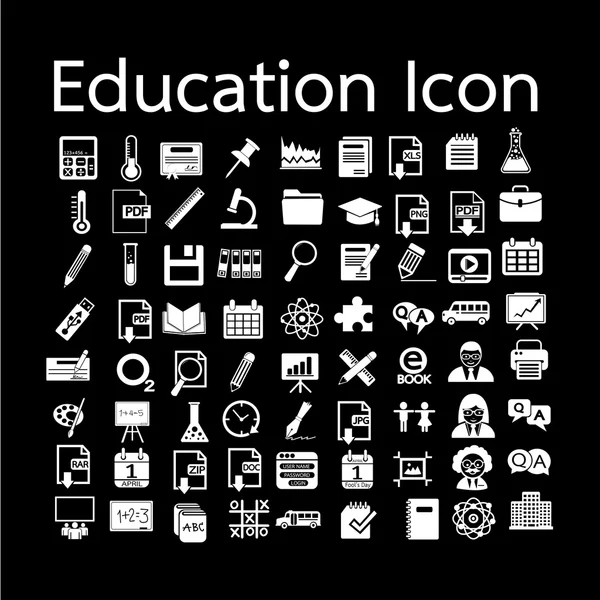 Diseño de iconos educativos — Archivo Imágenes Vectoriales