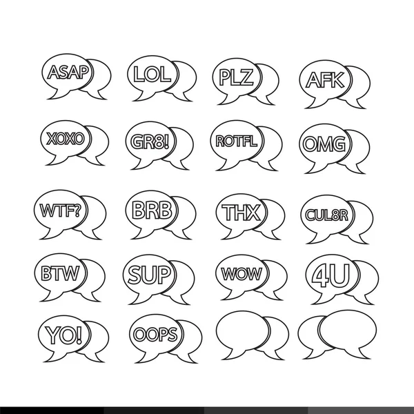 Diseño de burbujas de voz Doodle — Archivo Imágenes Vectoriales
