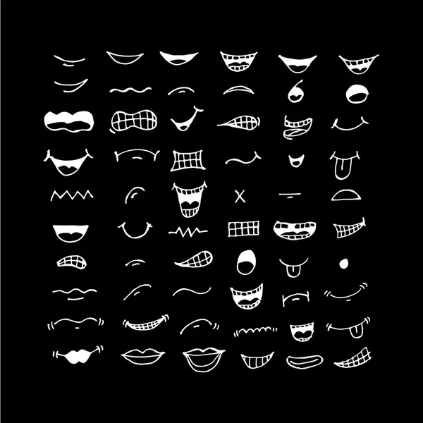 Мультфільм іконки рот — стоковий вектор