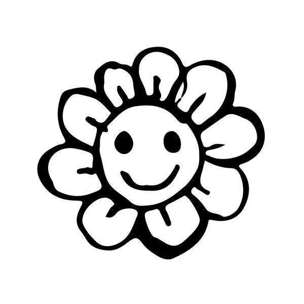 Doodle flower icon — Stock Vector