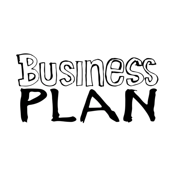 Icona del business plan doodle — Vettoriale Stock