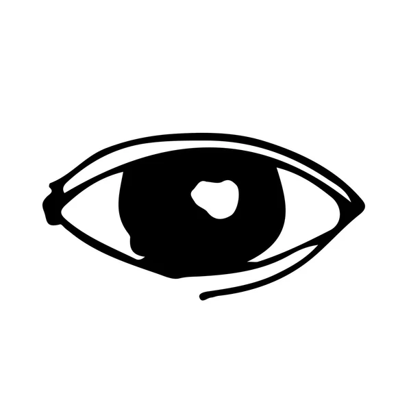 Doodle eye icon — Stock Vector